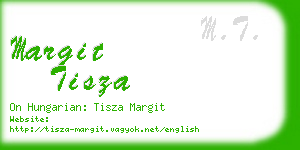 margit tisza business card